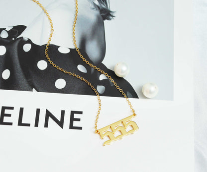 Angel Number Necklace, Sku#Y681