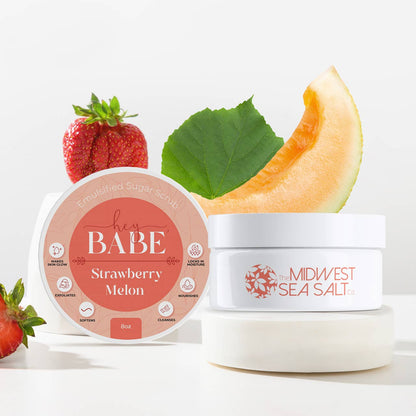Hey, Babe Emulsified Sugar Scrub - Strawberry Melon - 8oz
