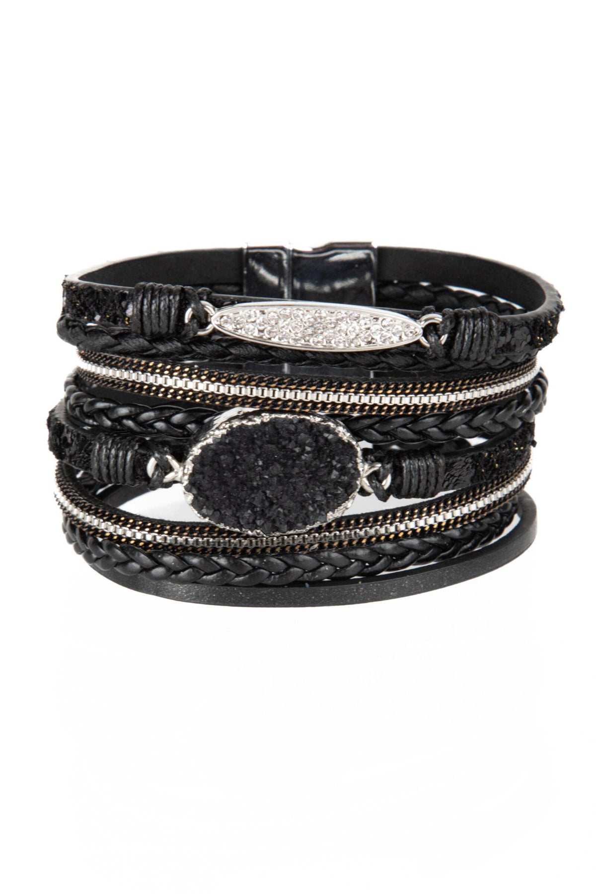 Sparkly Druzy Braided Bracelet