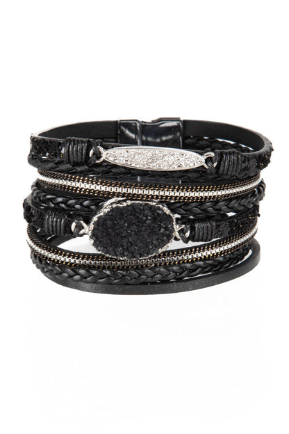 Sparkly Druzy Braided Bracelet