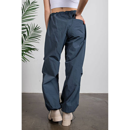 CARGO PANTS: Slate Blue / XS NYLON TASLAN BALLON