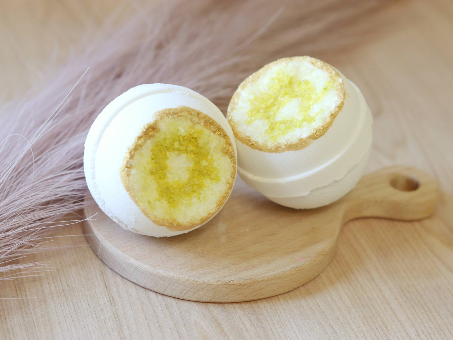 Citrine Geode Bath Bomb, Crystal Bath Bomb