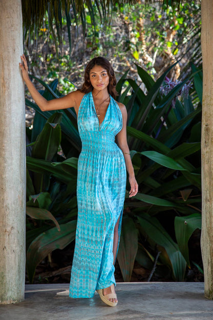 Convertible Tammy Dress in Sophia Loren Turquoise OS fits XS: Sophia Loren Turquoise