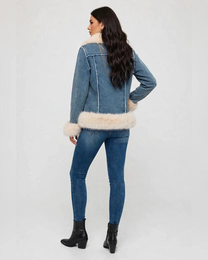 CLADC0012: Tundra Denim Luxury Coat