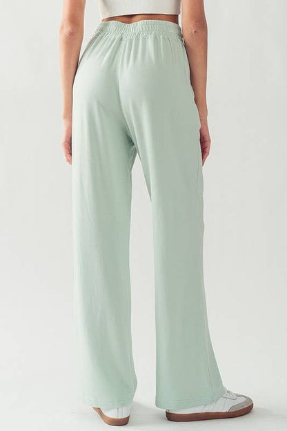 KPR11896 ELASTIC WAISTBAND COZY SWEATPANTS: SURF SPRAY / S-2/M-2/L-2