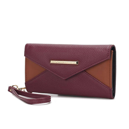 MKF Collection Kearny Vegan Leather Women Wallet Bag by Mia: Charcoal