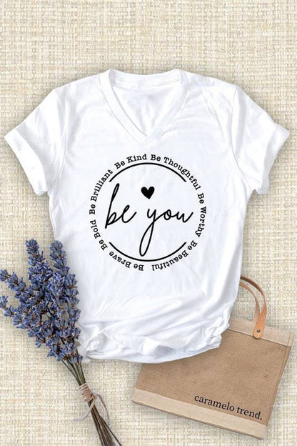 Be you Unisex Short Sleeve V Neck T-Shirt