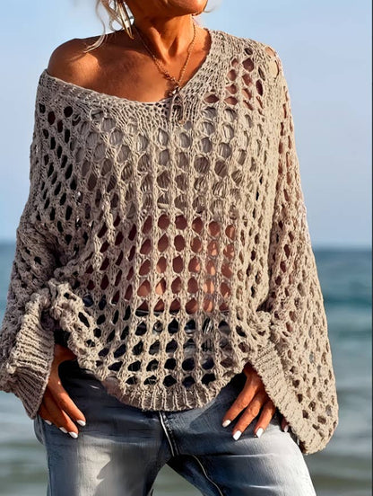 Openwork Knit Sweater