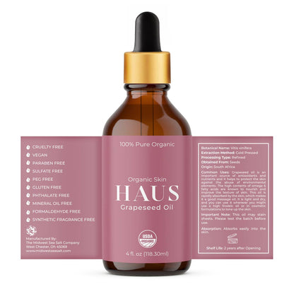 Organic Grapeseed Carrier Oil - 4oz: Retail Product