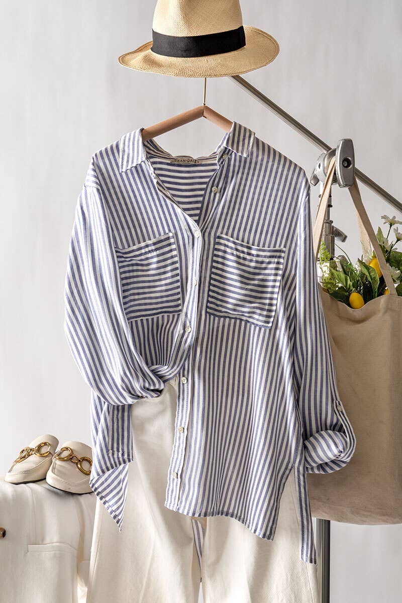 STRIPE BUTTON DOWN SHIRT