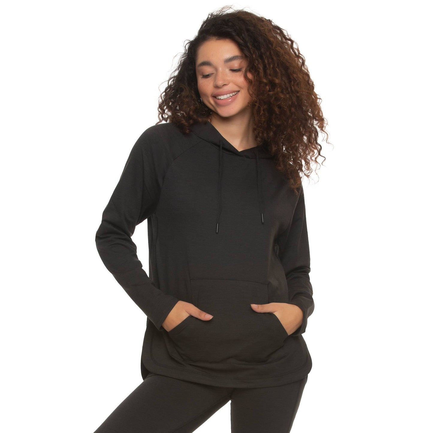 Estero Brushed Jersey Pullover Hoodie w Pocket: Medium Heather Grey (MHG) / M