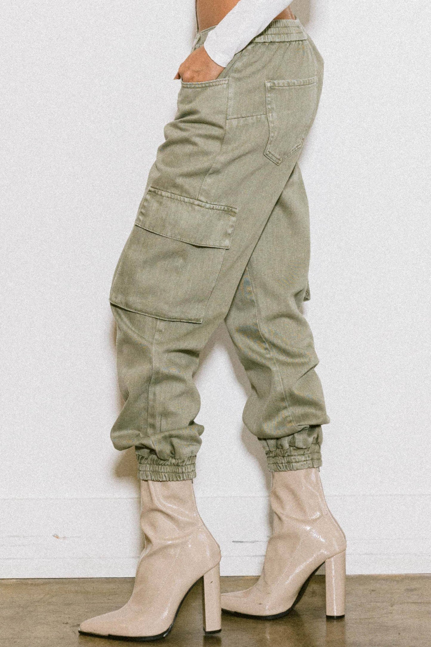 Good Drank Cargo Jeans: Olive / M