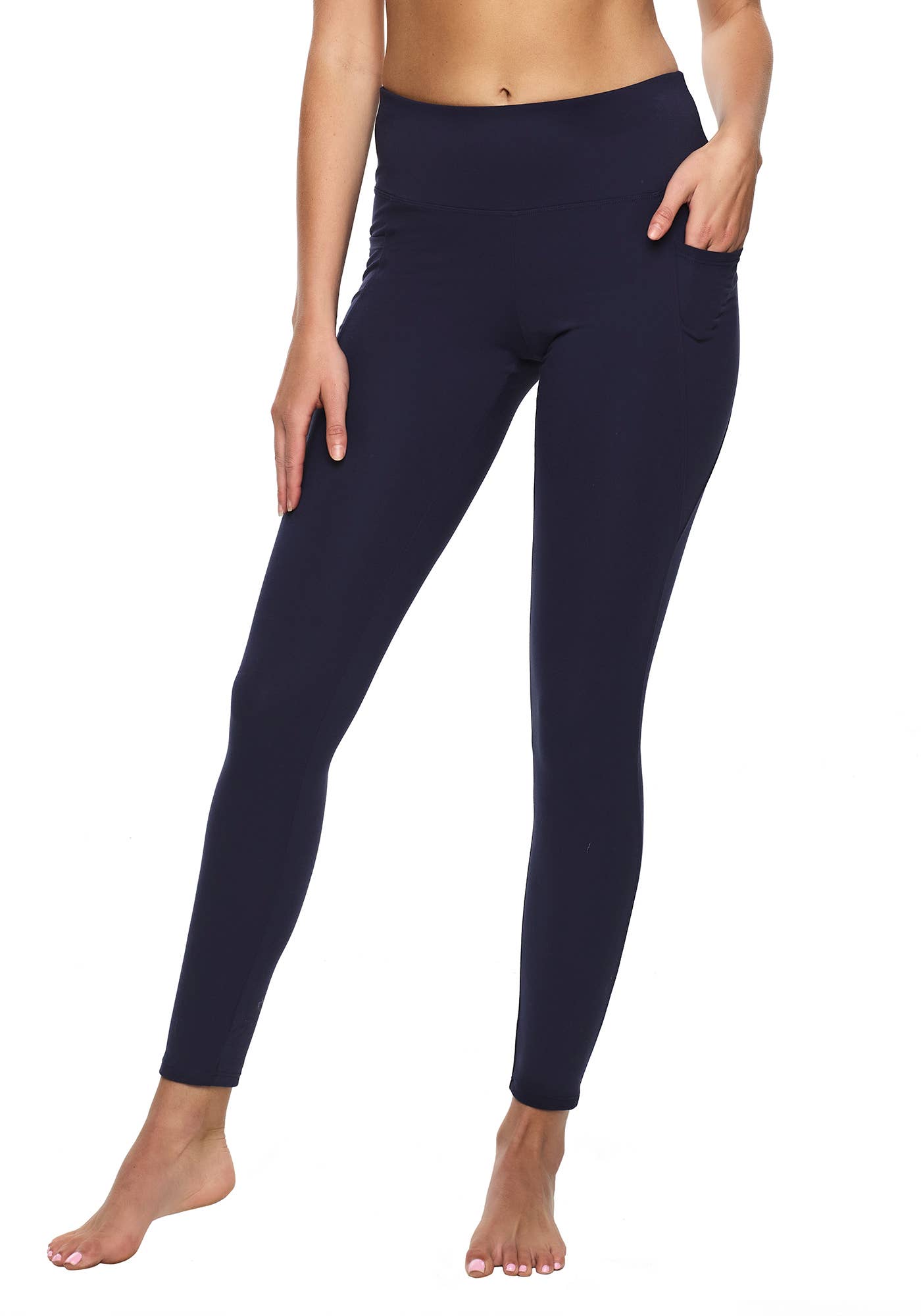 900455 (BLK) / XL  Athletic Pocket Leggings: Black