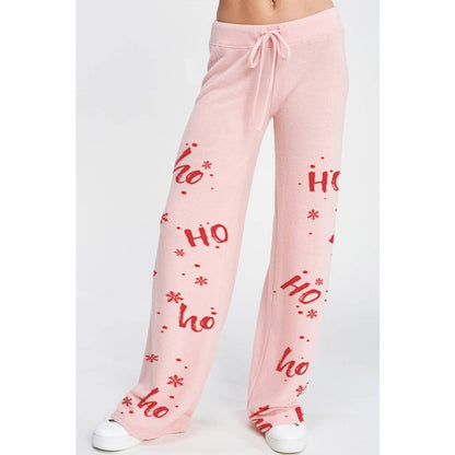 Merry Christmas print soft lounge wear set
