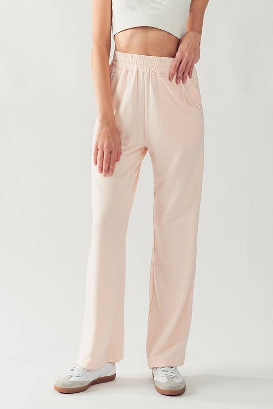 KPR11896 ELASTIC WAISTBAND COZY SWEATPANTS: SURF SPRAY / S-2/M-2/L-2