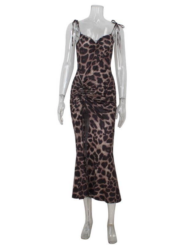 High Waist Split Hem Slip Dress N25Z313