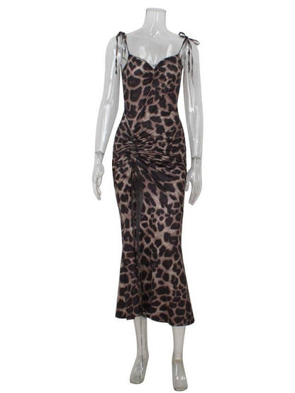 High Waist Split Hem Slip Dress N25Z313