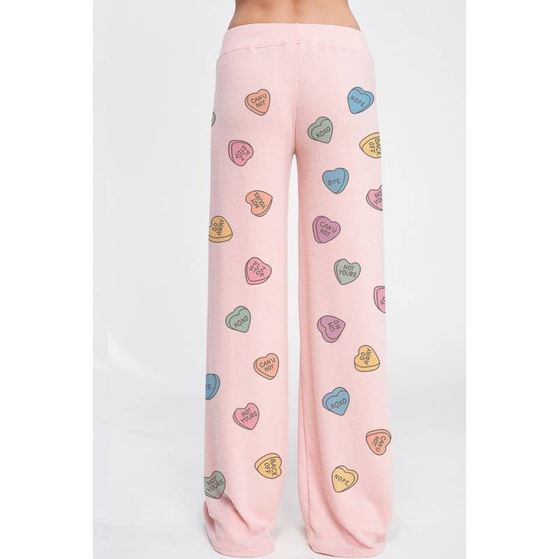 Heart Candy all over soft brushed loungewear set