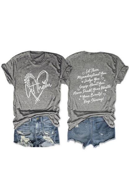 CWTTS1559_SUMMER NEW LETTER HEART PRINT CASUAL SHORT SLEEVES