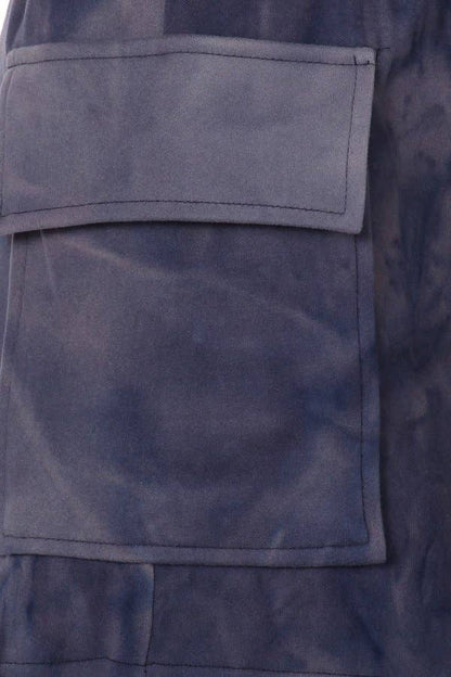 Womens Double Brush Soft Solid Cargo Shorts: Grey / Small