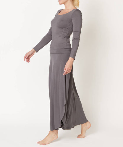 BAMBOO DOUBLE LAYERED LONG SLEEVE: MOCHA / LARGE