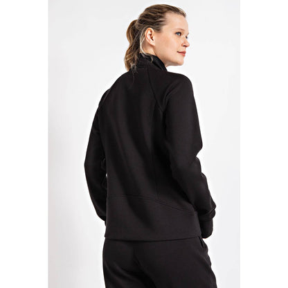 PONTI JACKET WITH POCKET: Charcoal / M