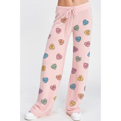 Heart Candy all over soft brushed loungewear set