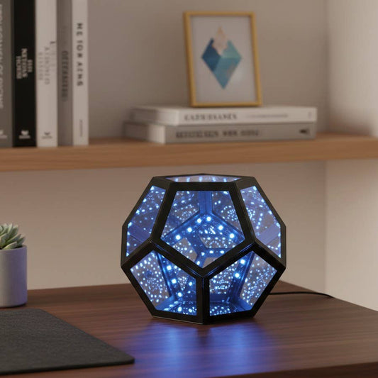 RGB Color-changing Infinity Dodecahedron Geometric Lamp