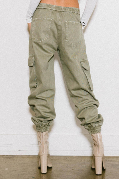 Good Drank Cargo Jeans: Olive / S