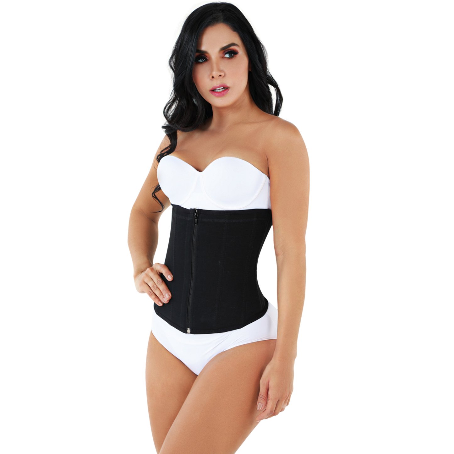 Powernet Waist Trainer Strapless: Beige / 3XL