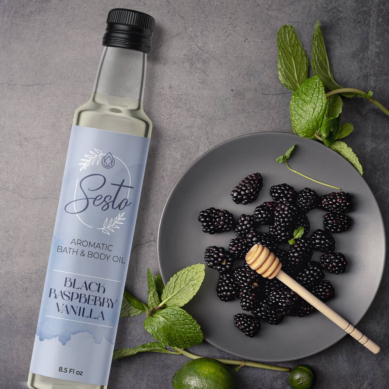 Sesto Aromatic Bath & Massage Oil - Black Raspberry Vanilla