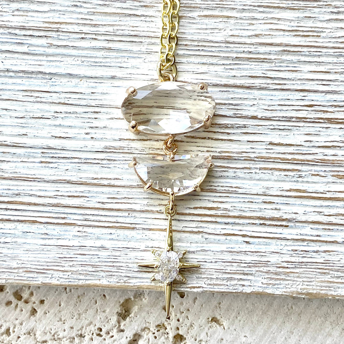 Star burst celestial boutique salon spa jewelry trendy layer