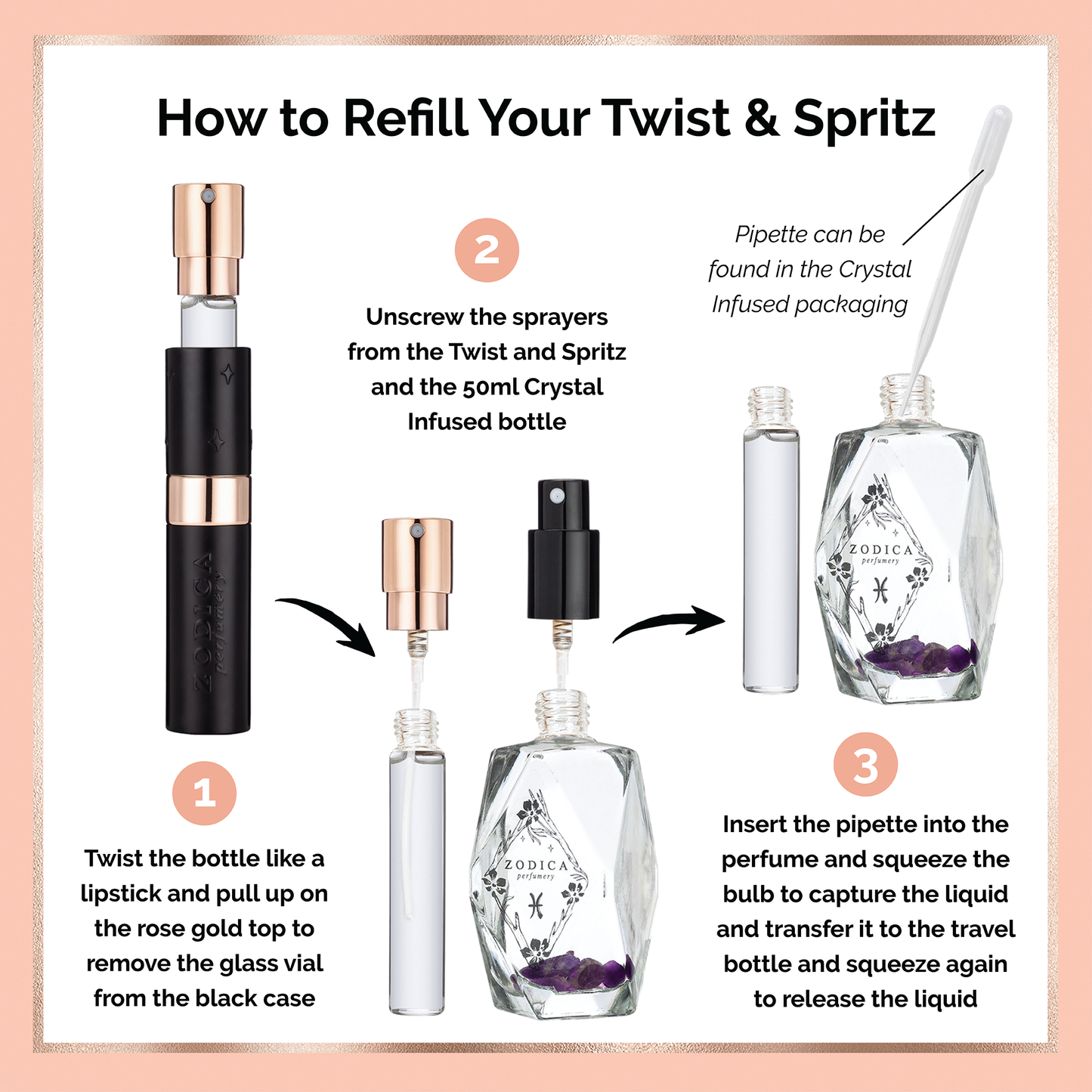 Zodiac Perfume Twist & Spritz Travel Spray Gift Set 8ml: Libra