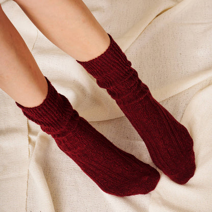 Essential Cable Knit Boot Sock: BLACK / B2210006B