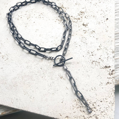 Paperclip wrap necklace boutique salon resort trendy jewelry