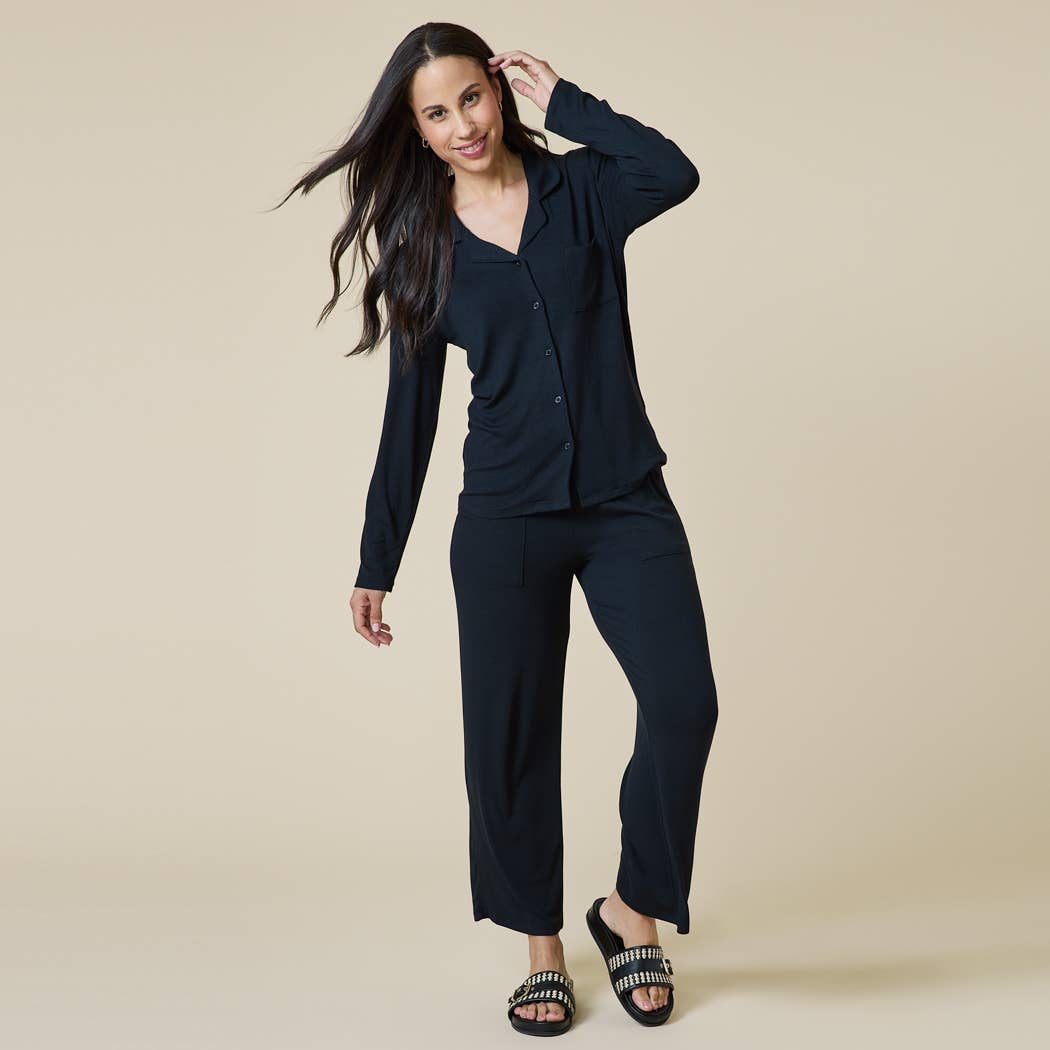 Aria - Slim Notch Collar PJ Set