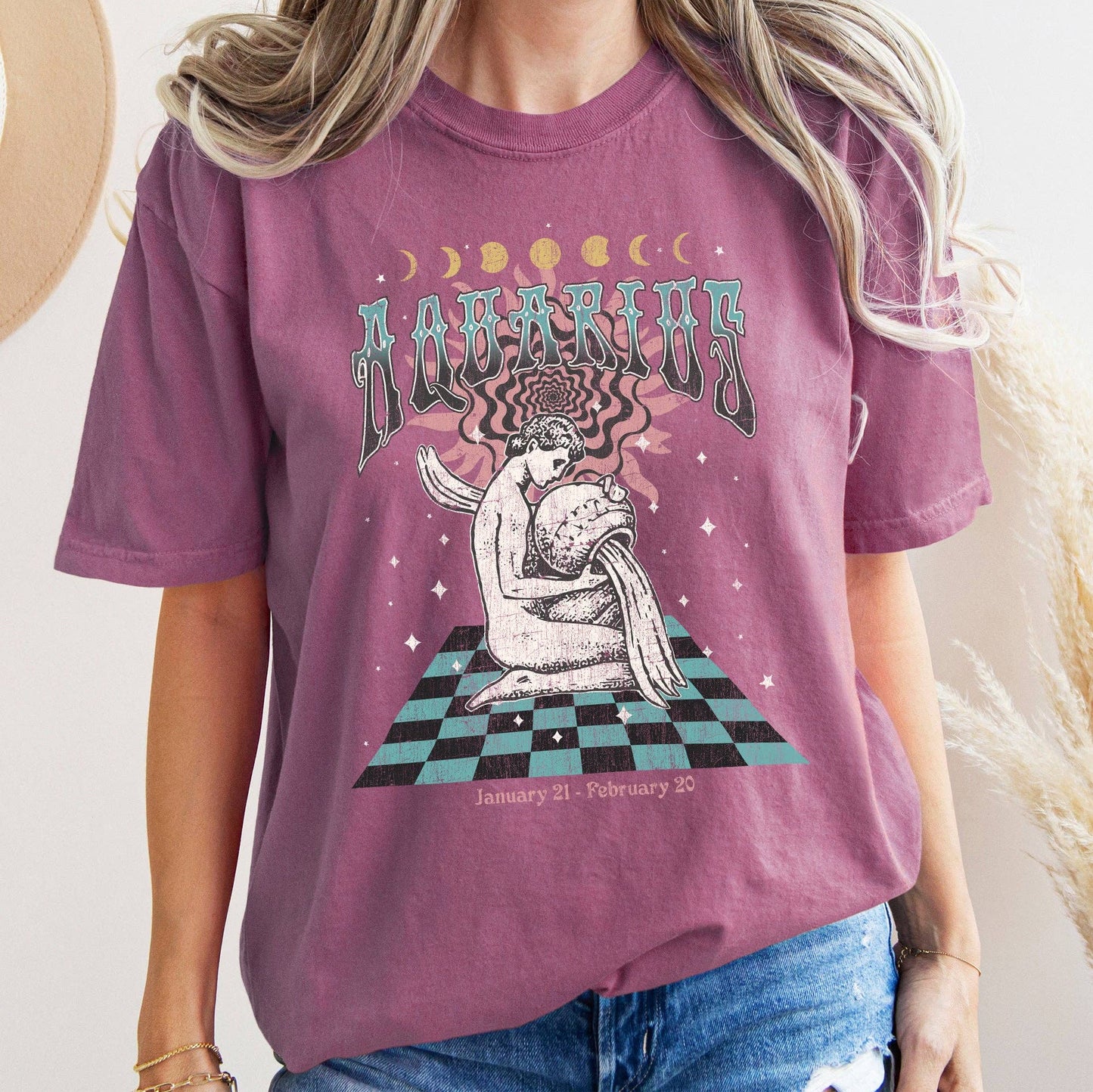 Aquarius Zodiac Comfort Colors Tees, Horoscope, Astrology