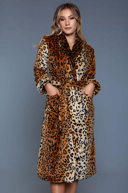 2071 Leopard Plush Robe