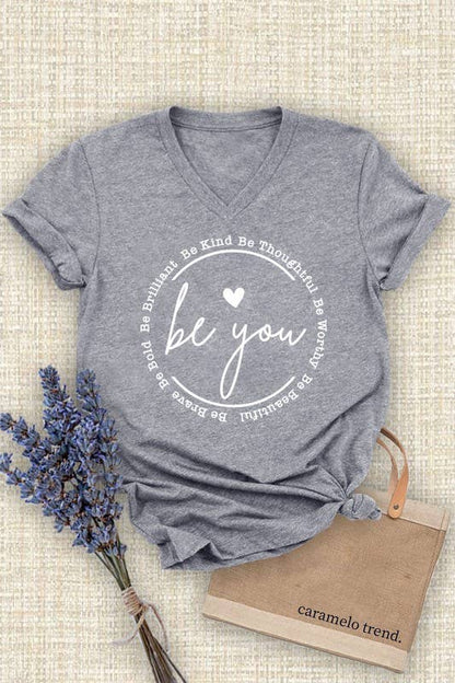 Be you Unisex Short Sleeve V Neck T-Shirt