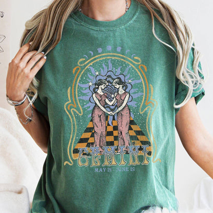Gemini Zodiac Comfort Colors Tees, Horoscope, Astrology