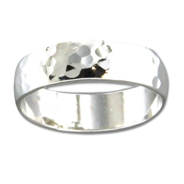 Low Dome Hammered Band 4.5mm