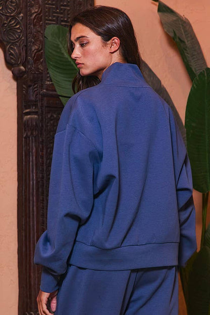 IT2154 Half Zip-up Scuba Sweatshirts