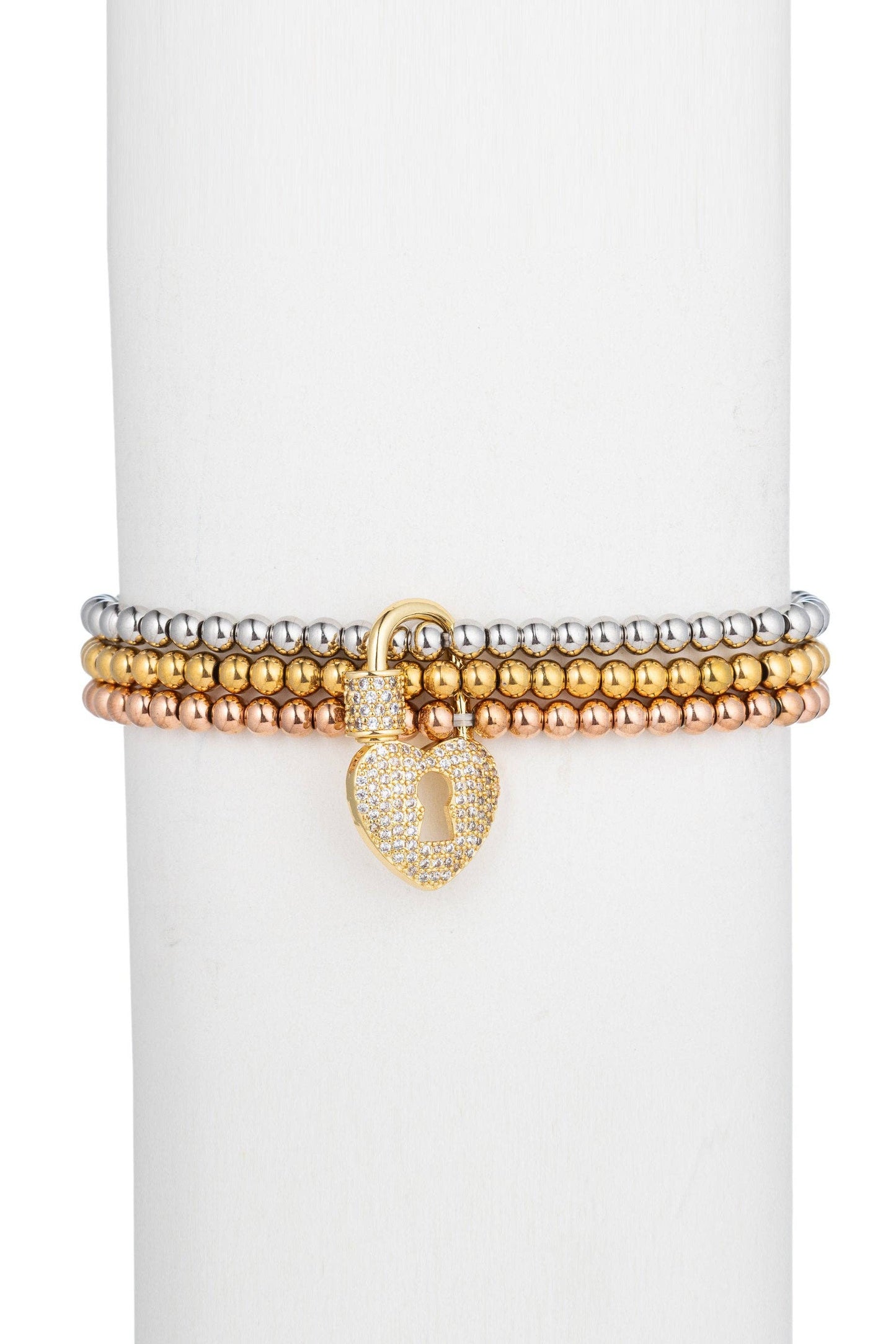 Heart Link Bracelet Set