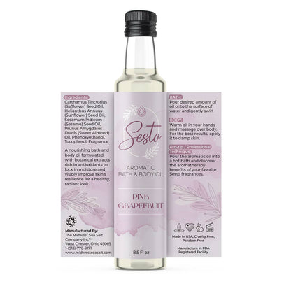 Sesto Aromatic Bath & Massage Oil - Pink Grapefruit - 8.5oz