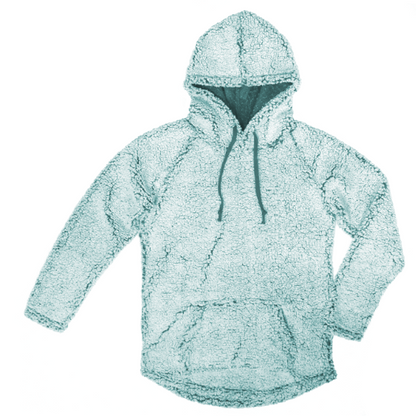 EC-4LP63 LADIES CLOUD SHERPA RAGLAN HOODIE: Charcoal / L