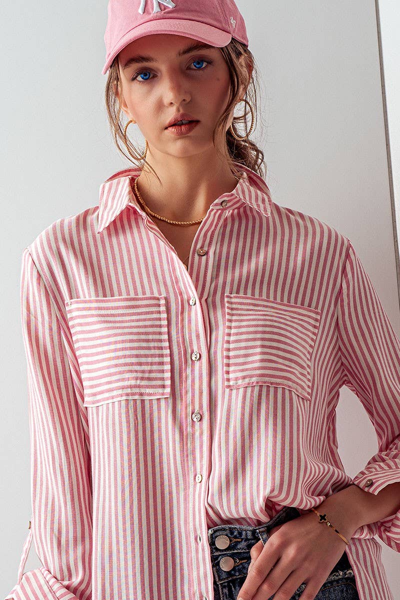 STRIPE BUTTON DOWN SHIRT