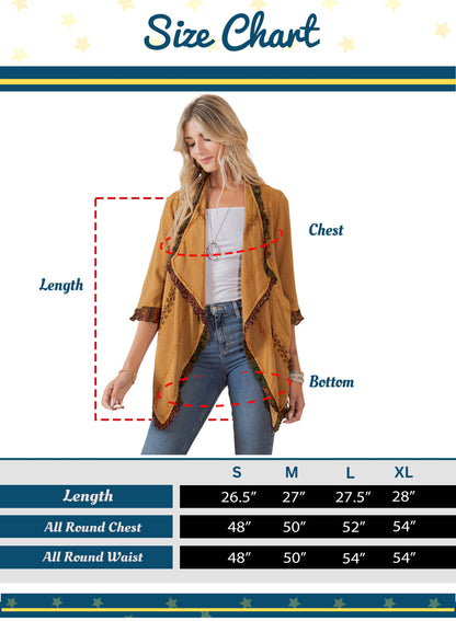 Bohemian Elegance: Stonewashed Rayon Kimono