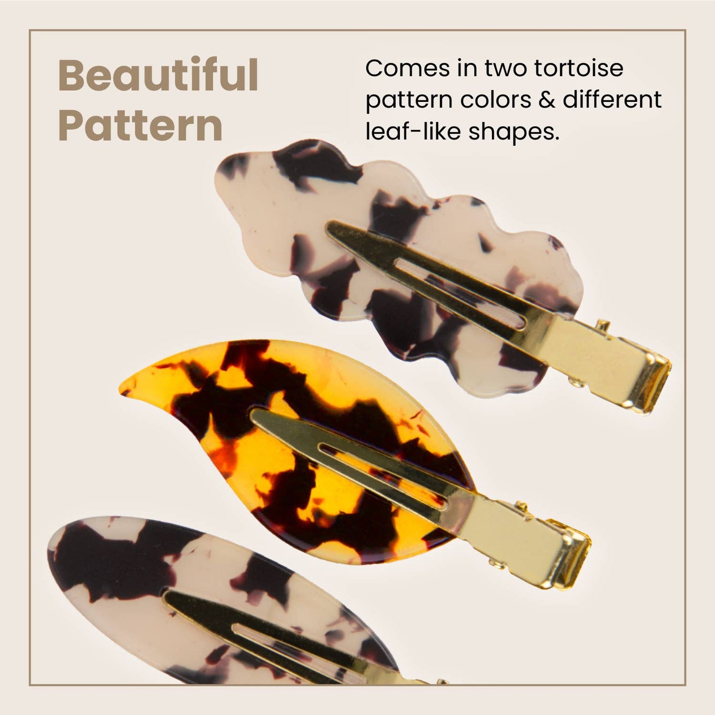 Lindo No Crease Makeup Hair Clips (6pcs/pack): Opal