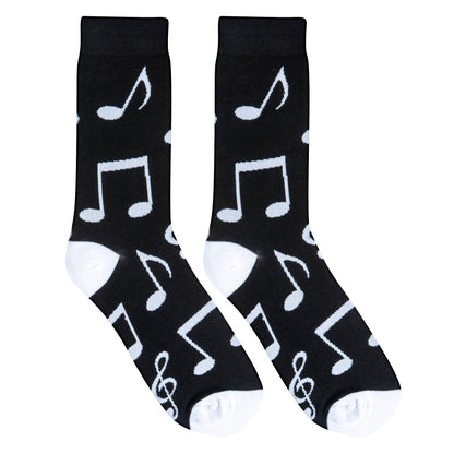 Crazy Socks - Mens Crew - Music Notes