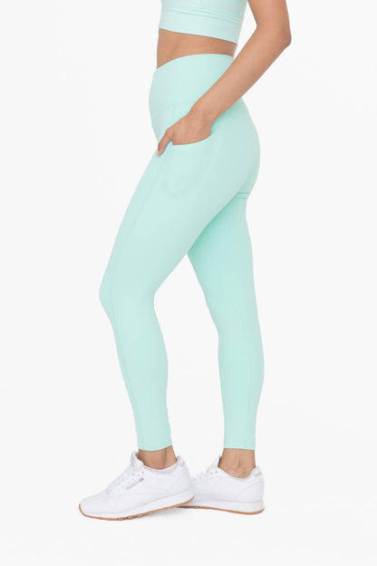 Laser-Cut and Bonded Essential Foldover Highwaist Leggings: CANDY PINK / S:M:L (2:2:2)